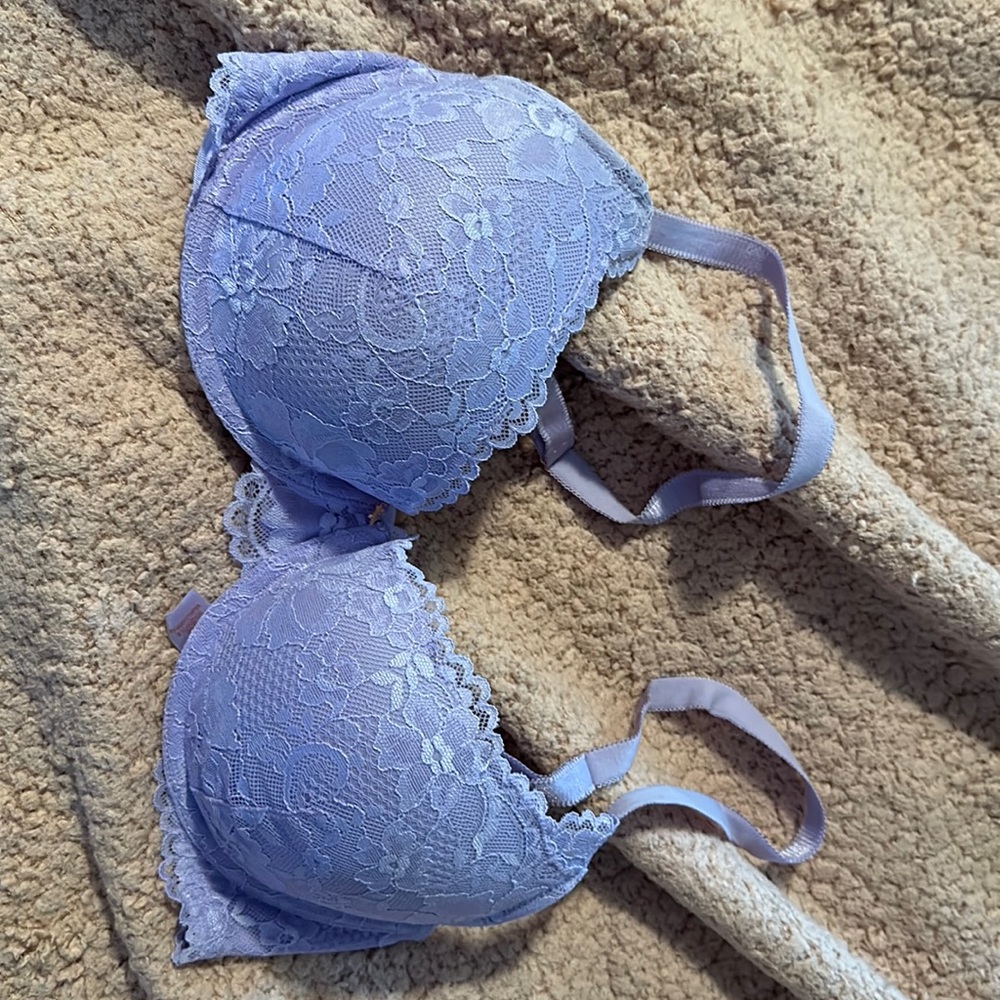 Lilac colored Fenty bra